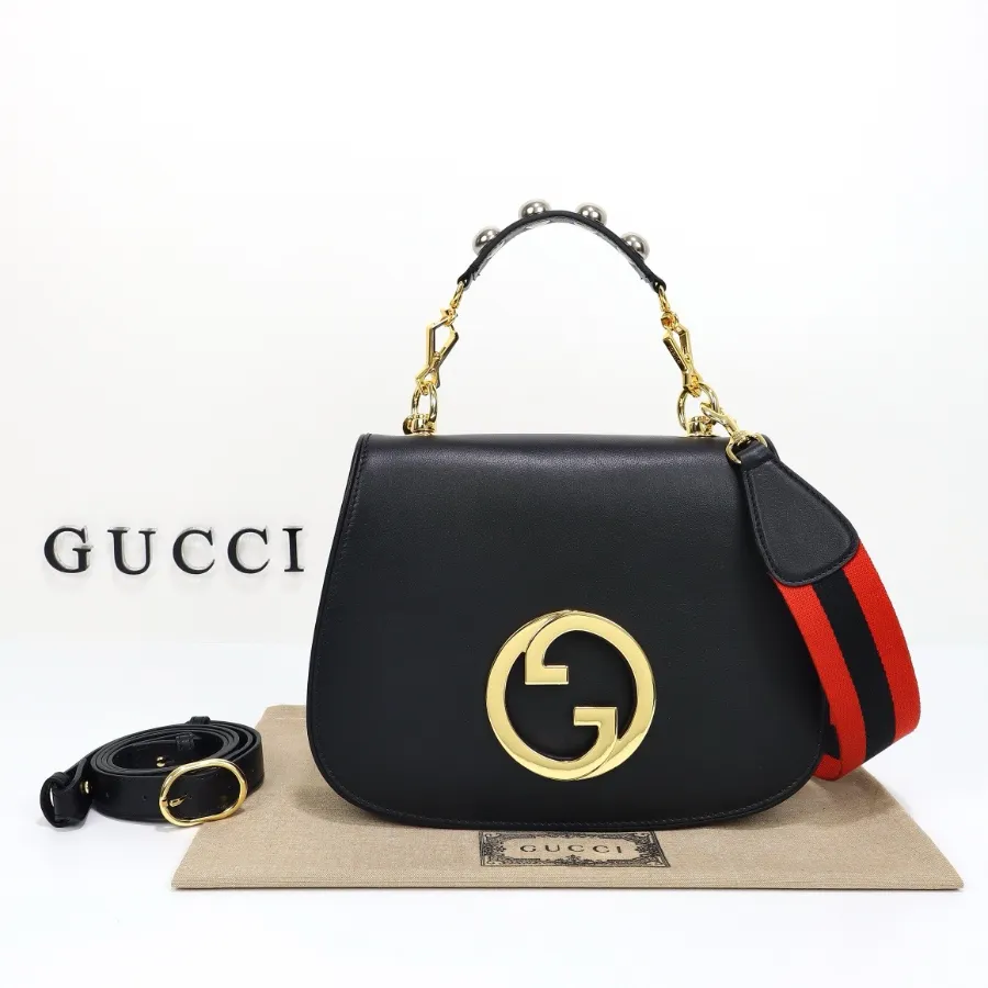 GUCCI GG 수프림 블론디 미디엄 투스트랩 숄더백 블랙 #721172.JPG