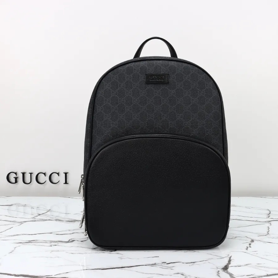 GUCCI GG 미디엄 백팩 블랙 GG 수프림 #795462.JPG