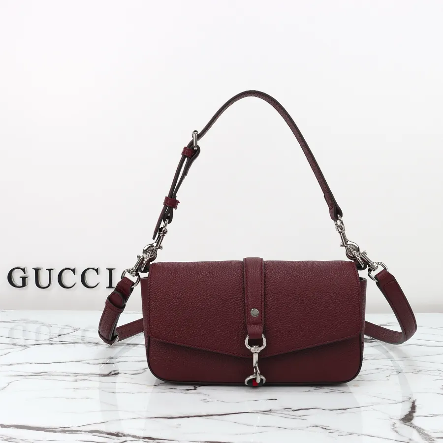 GUCCI Small Crossbody 클로져백 버건디 #821623.JPG